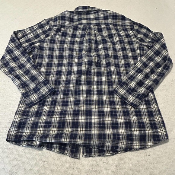 St Johns Bay Shirt Mens Size Large Long Sleeve Black Plaid Button Down - Picture 16 of 16